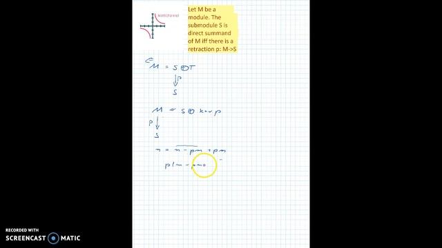 Submodule direct summand retraction | THESUBNASH - Jeden Tag ein neues Mathevideo смотреть онлайн