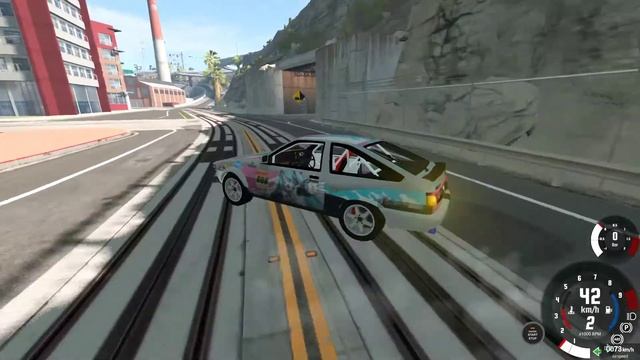 Toyota ae86 drift in BeamNG.drive смотреть онлайн