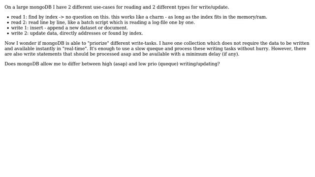 Databases: MongoDB: queue vs. realtime write/update смотреть онлайн