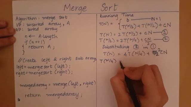 Merge Sort - Pseudo Code смотреть онлайн
