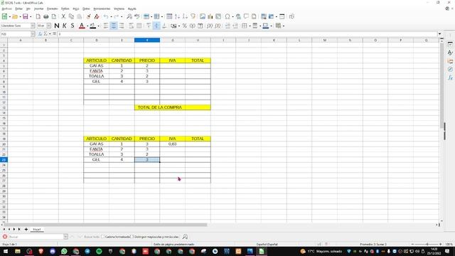 EXCEL BASICO/ LIBRE OFFICE BASICO(FORMULAS BASICAS) смотреть онлайн