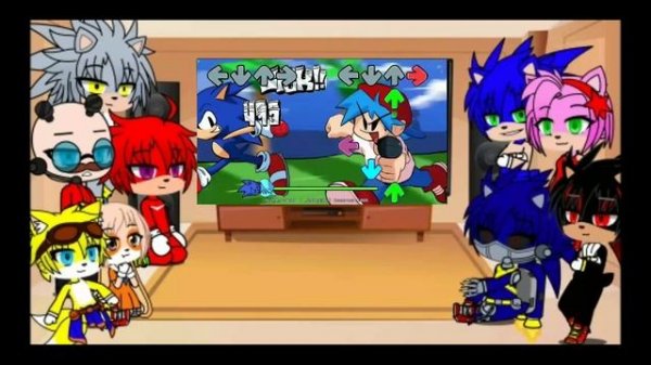 Sonic Characters React To FNF Sonic HD Mod