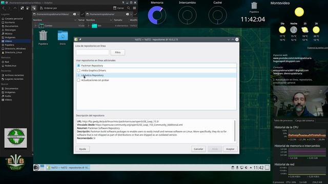 Configuración de KDE en OpenSuse II: actualización en línea, actualización general, repositorios. смотреть онлайн