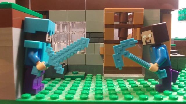 Lego Minecraft Steve vs Herobrine смотреть онлайн