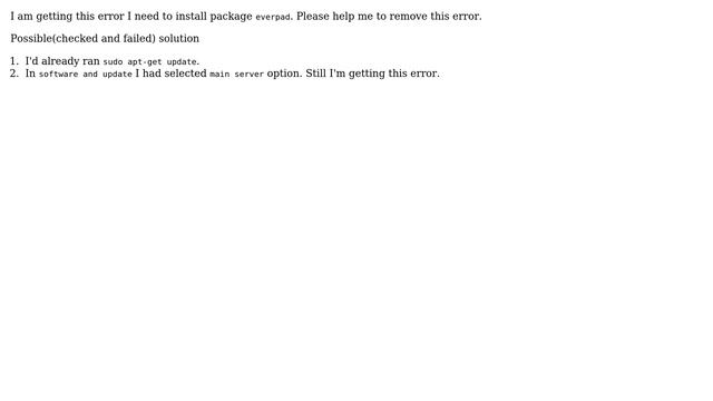 Ubuntu: Unable to locate package смотреть онлайн