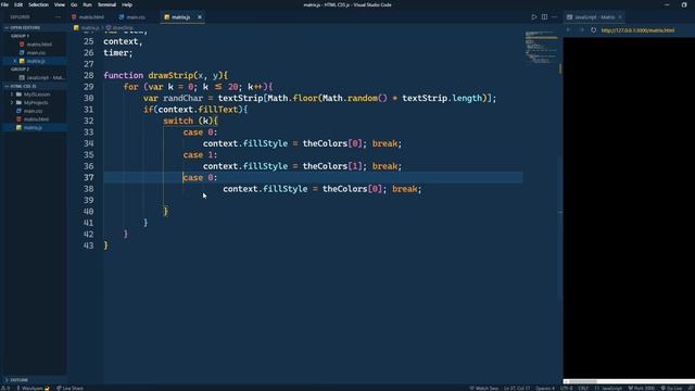 Matrix Code Using JavaScript? смотреть онлайн
