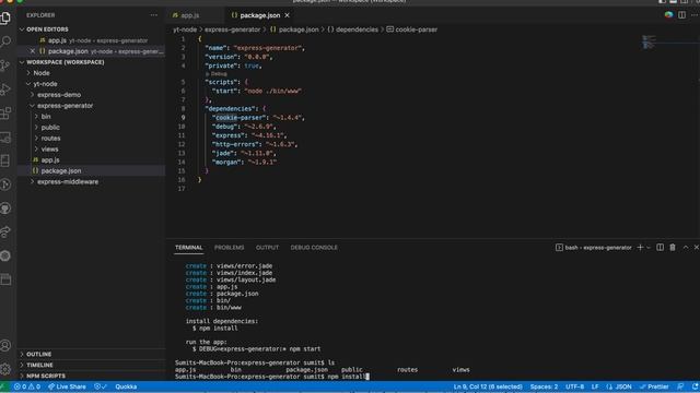 Express Generator | Create ExpressJS Project in 2 mins | Express Generator Explained in Hindi смотреть онлайн