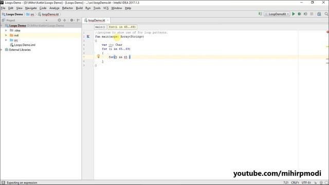 #74 Kotlin Tutorial | 11. For loop Patterns Program смотреть онлайн