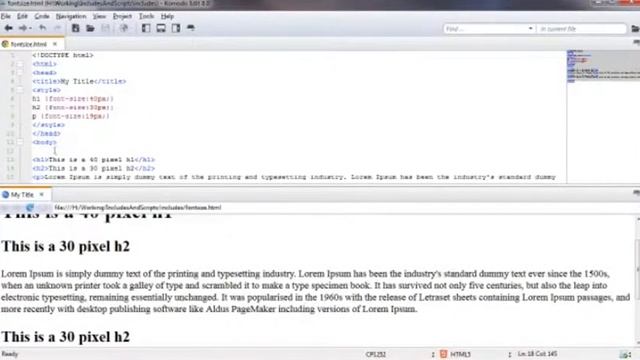 Mastering CSS 3 Web Development (Video 11 of 19): CSS Font Size смотреть онлайн