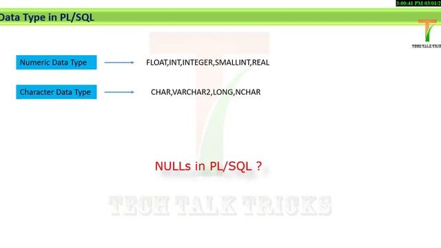 Data Type in PL/SQL | Part - 04 | In Hindi by Tech Talk Tricks смотреть онлайн