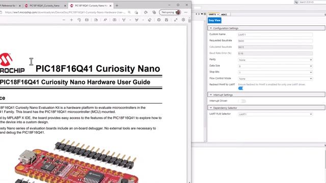 PIC® ADCC PLIB Driver: Printf of ADC Result with Variables Window and Printf смотреть онлайн