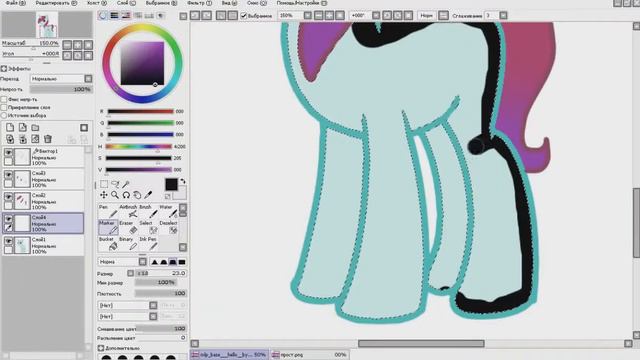 Обработка моей новой ОС (Paint Tool Sai) смотреть онлайн