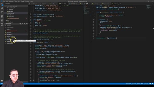 How to build a serverless Twitter bot for positive tweets смотреть онлайн