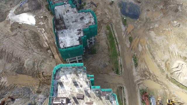 Construction site overview from an inspire 1 v2 drone смотреть онлайн