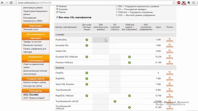 =3= Сравнение цены на ssl сертификат в разных компаниях. смотреть онлайн