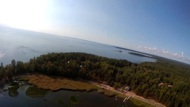 Желтая бухта Финского залива. Полет по маршруту. смотреть онлайн