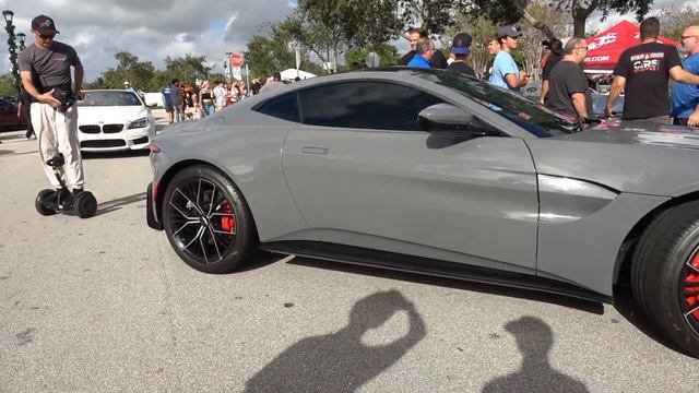 LAMBORGHINI HURACAN, MCLAREN 765LT, R8, C8 Z06 - SUPERCARS ARRIVING to Cars and Coffee PALM BEACH смотреть онлайн