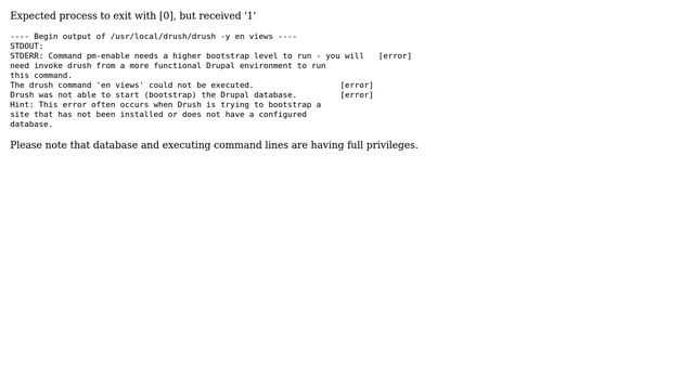 Drupal: Drush command using chef causing error "Command needs a higher bootstrap level to run" смотреть онлайн