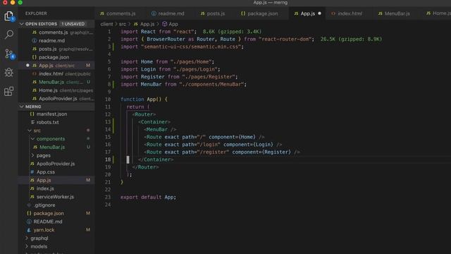 GraphQL + React Apollo + React Hook 大型项目实战 #4 用 semantic-ui-react 写好导航 （三更） смотреть онлайн