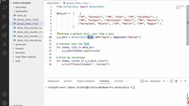 defaultdict in Python (Hindi) смотреть онлайн