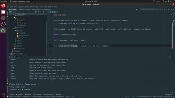 Pycharm + Django React Docker. Описание Dockerfile