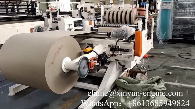 Автоматическая машина для перемотки и продольной резки рулонов крафт-бумаги смотреть онлайн