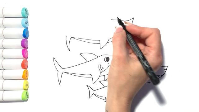 Draw and Color Most Viewed Video on YouTube | Pinkfong Baby Shark Family смотреть онлайн