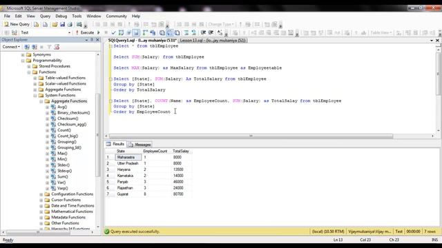 Lesson 14 SQL Aliyas Aggregate and Group by in Hindi смотреть онлайн