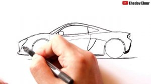 Как нарисовать машину МакЛарен | Уроки рисования