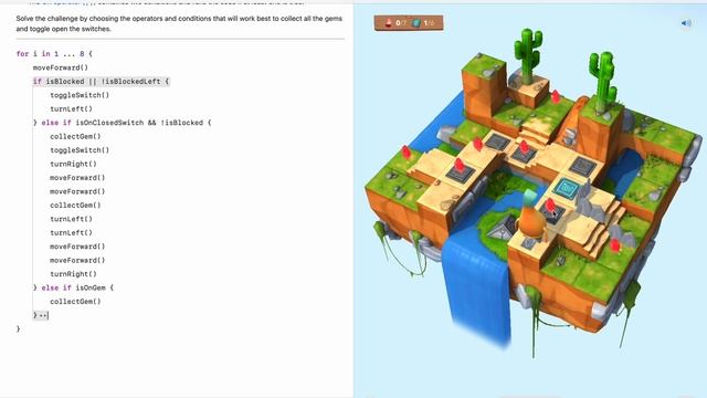 Swift Playgrounds на русском, Logical Operators 5 урок | Logical Labyrinth смотреть онлайн