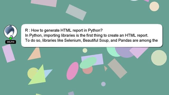 R : How to generate HTML report in Python? смотреть онлайн