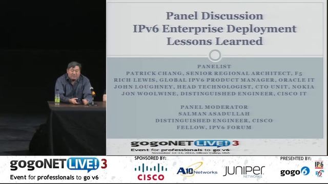 Panel Discussion: IPv6 Enterprise Deployment Lessons Learned at gogoNET LIVE! 3 IPv6 Conference смотреть онлайн