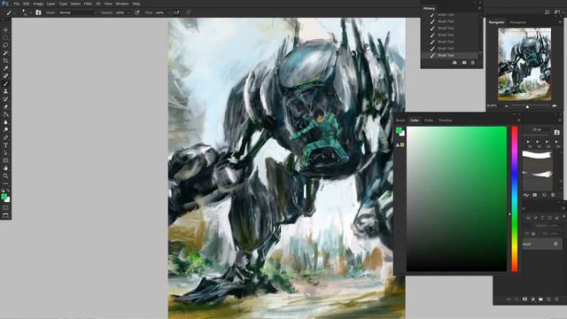 Photoshop 메카닉 그리기 смотреть онлайн