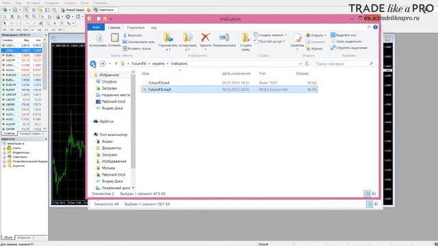 Как установить форекс индикатор в терминал Metatrader 4 1 смотреть онлайн