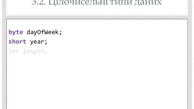 Java. Типи даних. смотреть онлайн