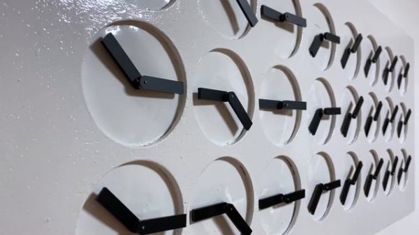 Digital Clock Made of Analog Clocks - Custom ClockClock24 Project