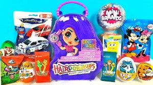 СЮРПРИЗ MIX! Hairdorables, ZURU Mini Brands, Скрепыши 4 NEW, Завры, Машинки Unboxing Kinder Surprise