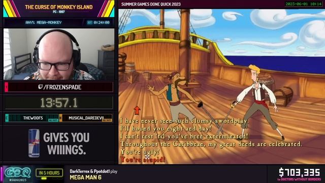 The Curse of Monkey Island by frozenspade in 23:25 - Summer Games Done Quick 2023 смотреть онлайн