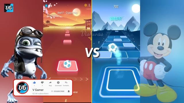 Tiles Hop - Axel F Crazy Frog vs Mickey Mouse Song (Attic Stein) V Gamer смотреть онлайн