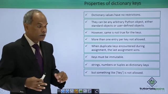 Python - Properties of Dictionary keys смотреть онлайн