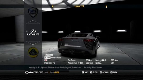 Need for Speed: Porsche Unleashed - All Cars List PS1