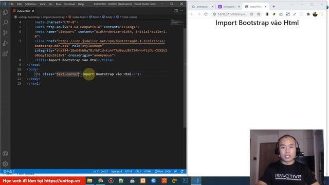 Nhúng BOOTSTRAP vào HTML nhanh chóng, dễ dàng| Học Bootstrap cùng unitop.vn смотреть онлайн