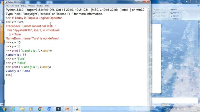 Python 3.8 == Work Shop Part #9 == What is Logical Operators and How to use Logical Operators. смотреть онлайн