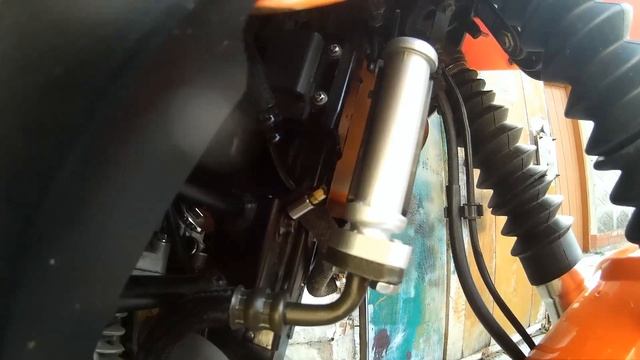 Geon GT-400, установка масляного радиатора