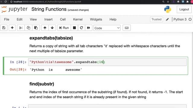 Learn how to use EXPANDTABS string function in python 3 in 2 minutes [2020] смотреть онлайн
