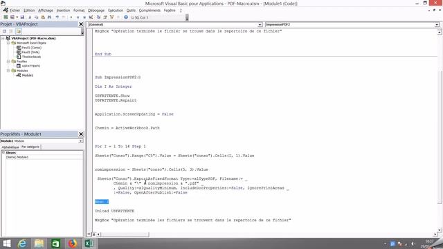 Se creer un bouton d'impression PDF sur Excel - Partie 2 - avancé смотреть онлайн