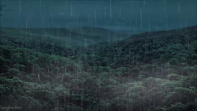 Rainforest Thunderstorm with Rain, Thunder and Jungle Animal Noises for Sleep, Relaxation | 12 Hour смотреть онлайн