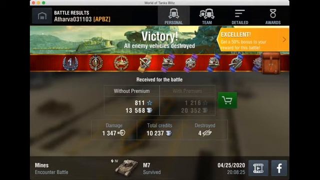 WORLD OF TANKS BLITZ - Atharva031103 Tier 4 American M7 смотреть онлайн