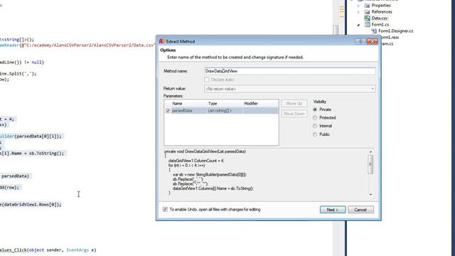 C# CSV Parser - Visual Studio 2010 смотреть онлайн