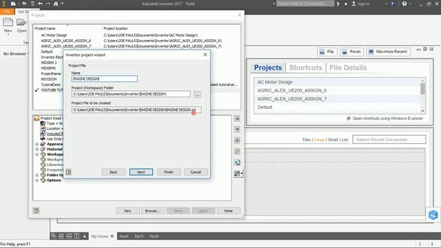 Create and Delete Projects-Autodesk Inventor смотреть онлайн